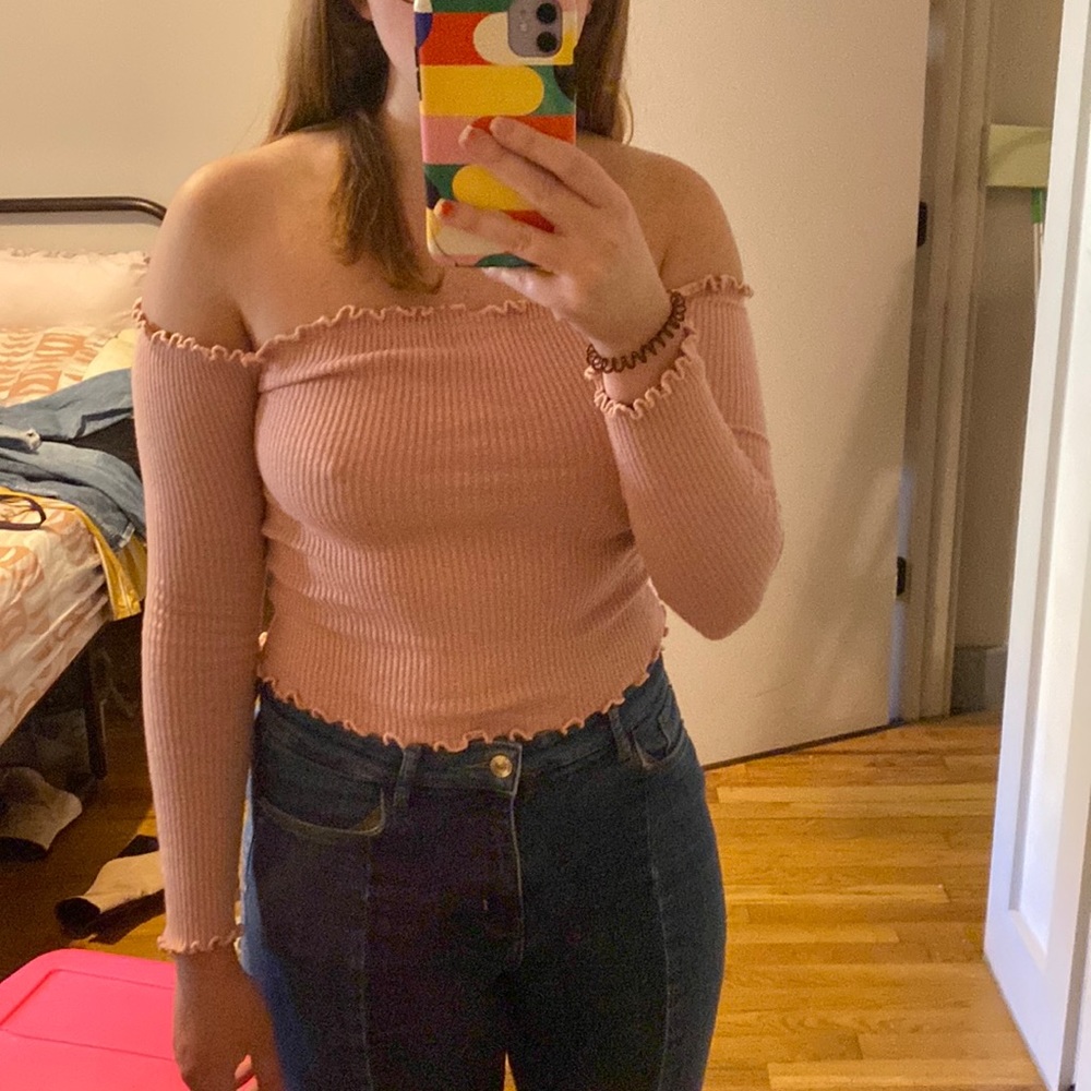 Better be pink off shoulder top size m